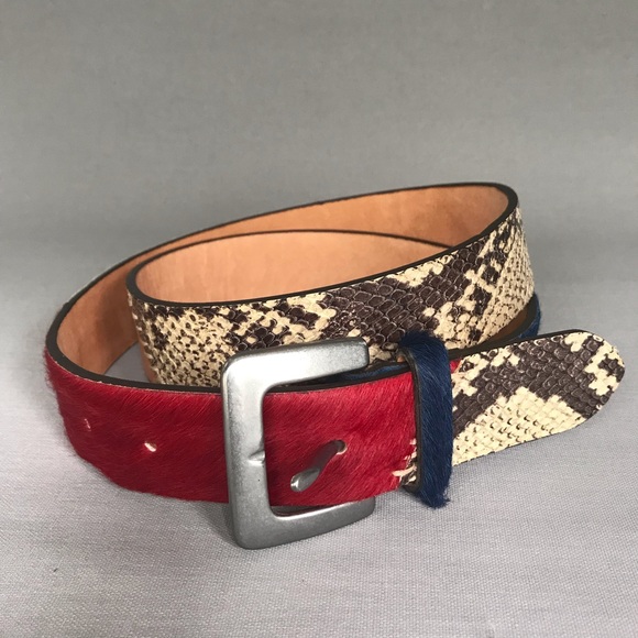 GAP Accessories - GAP Faux cow hide and snakeskin belt sz L